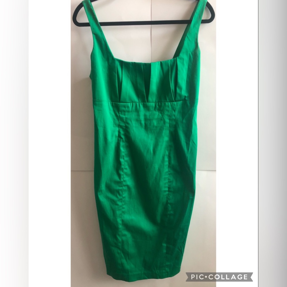2- Calvin Klein square top green dress